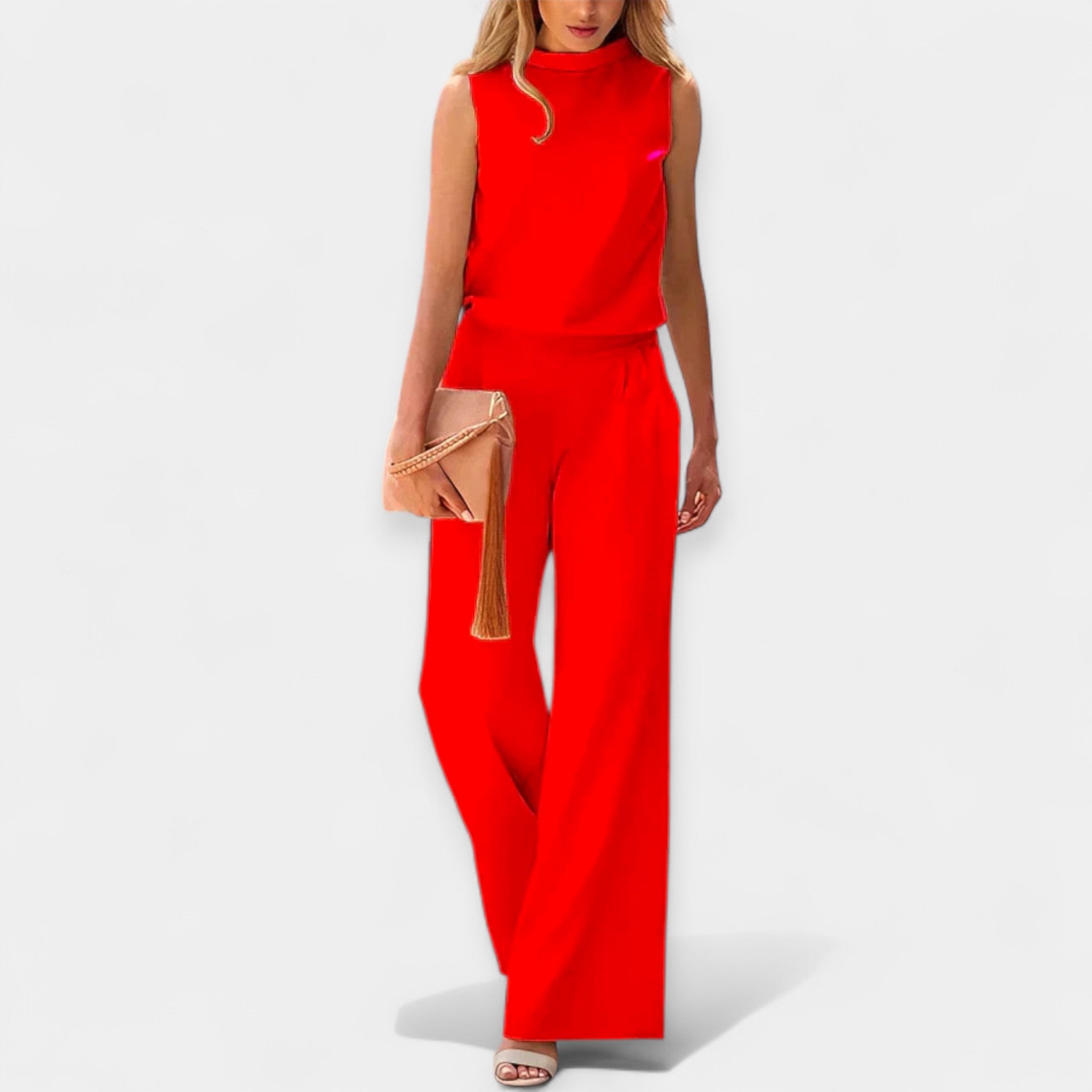 Airy sleeveless jumpsuit