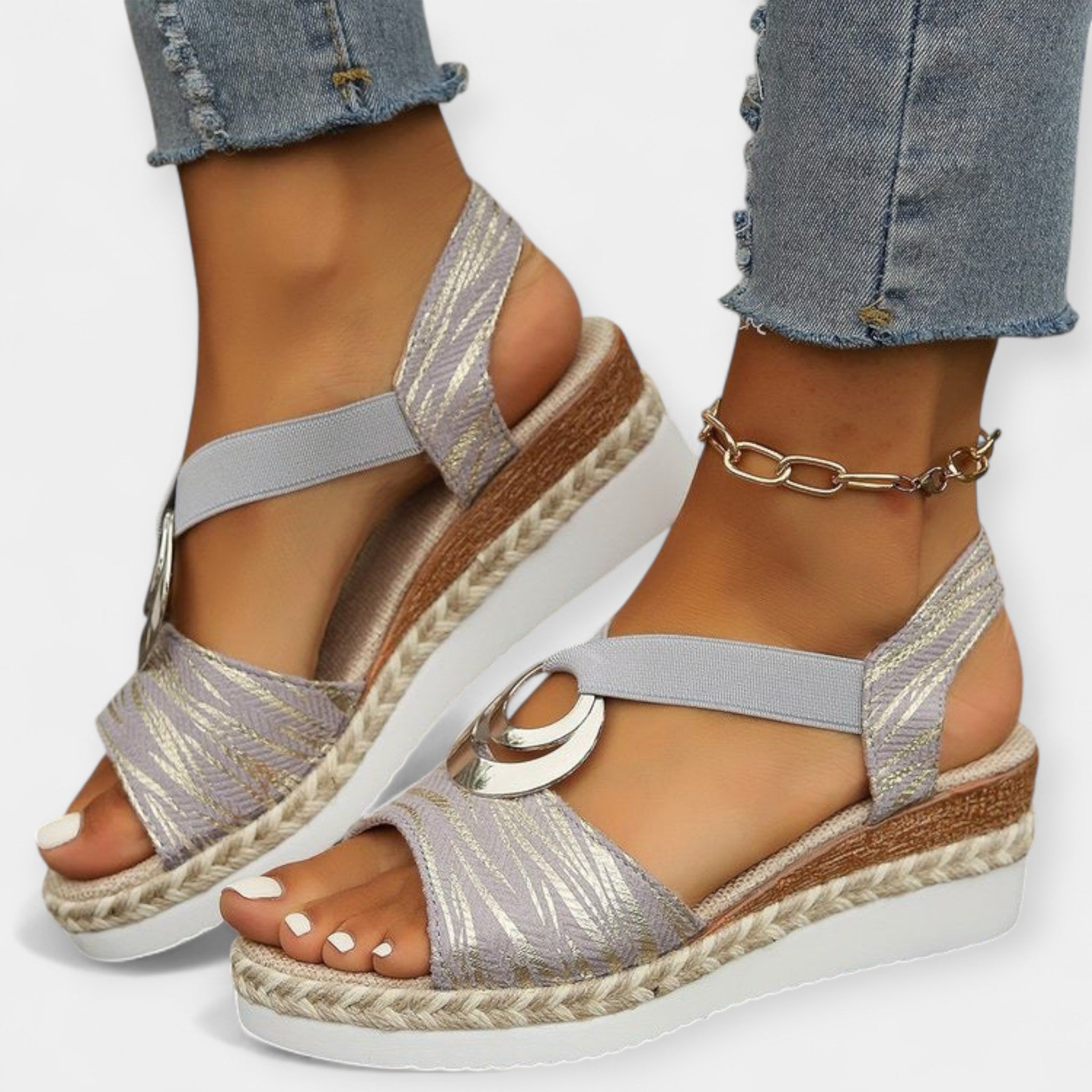 Roman Sandals with Braiding