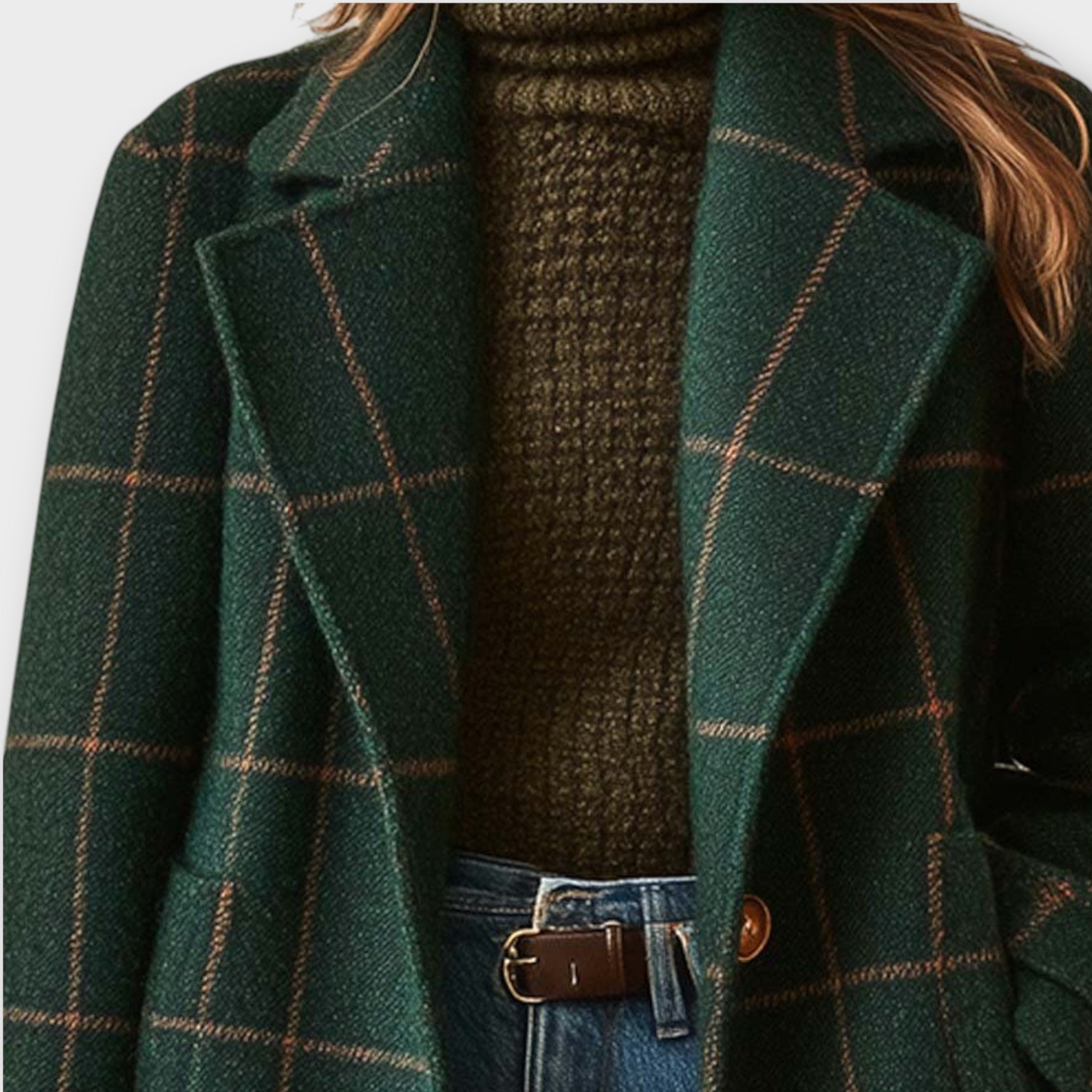Classic Plaid Wool Coat