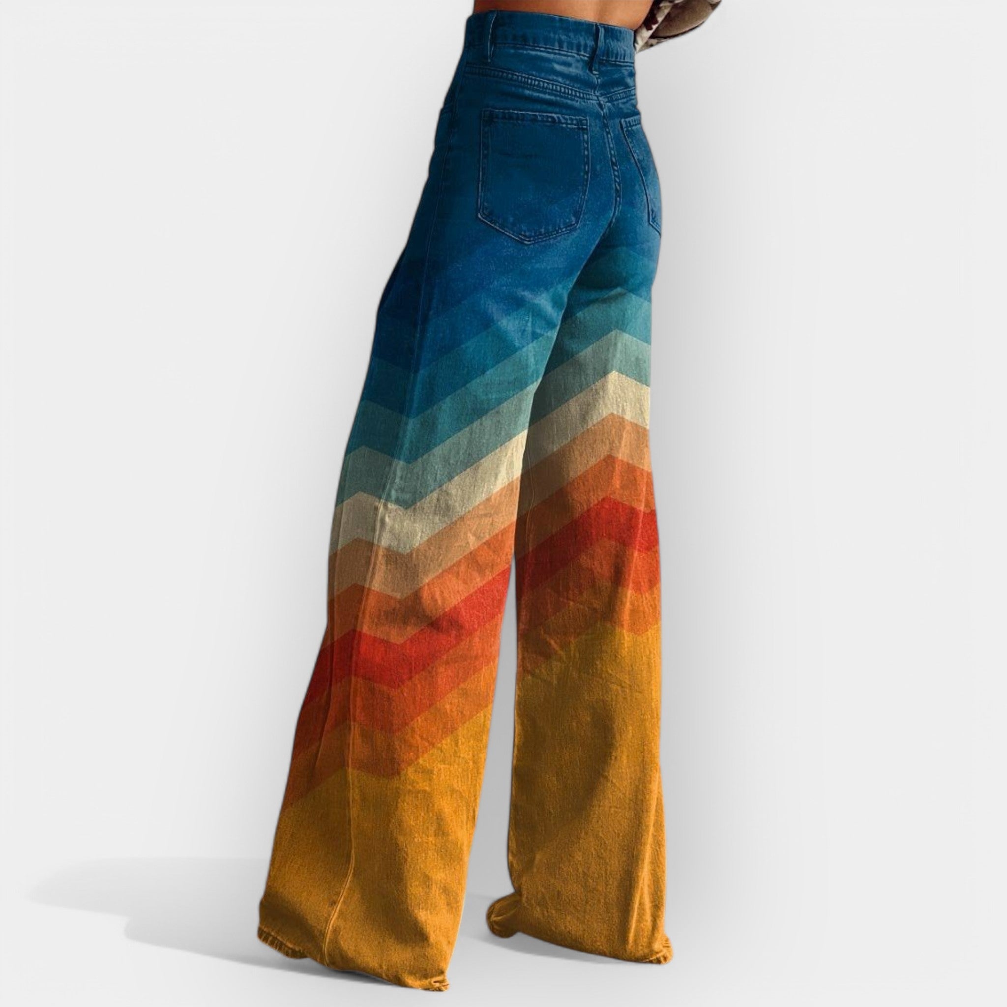 High-Waisted Flared Trousers