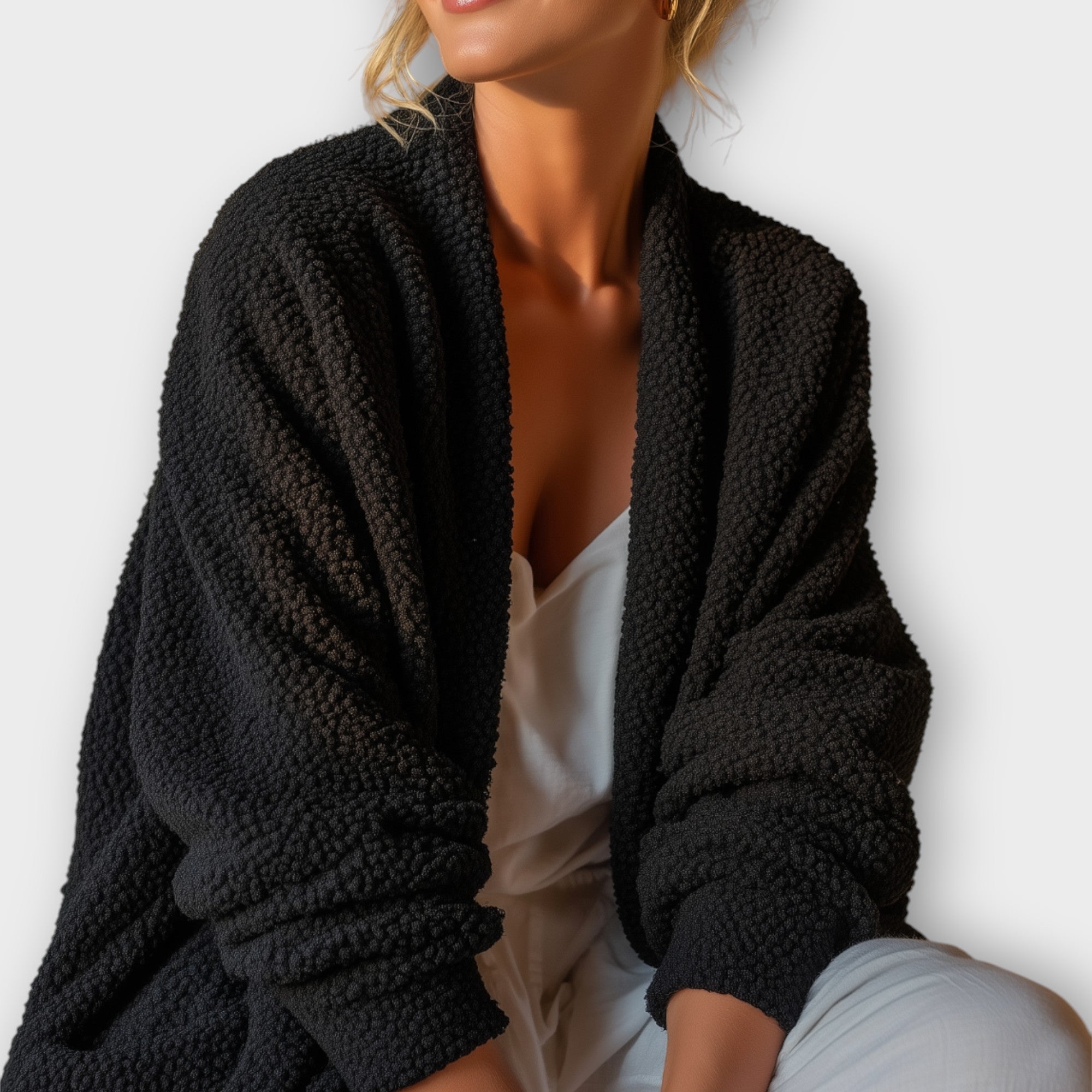 Cozy Open-Front Relaxed Cardigan