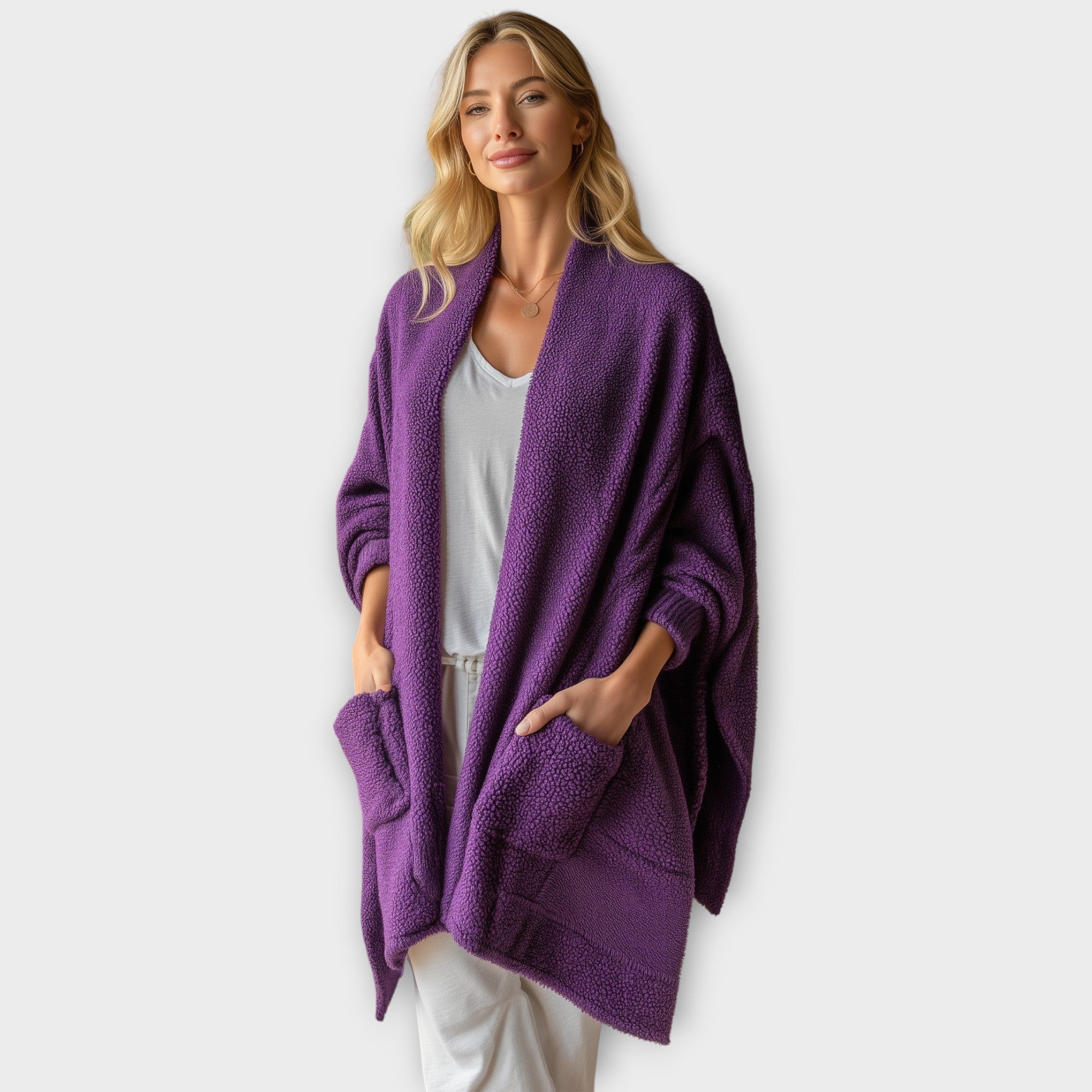 Cozy Open-Front Relaxed Cardigan