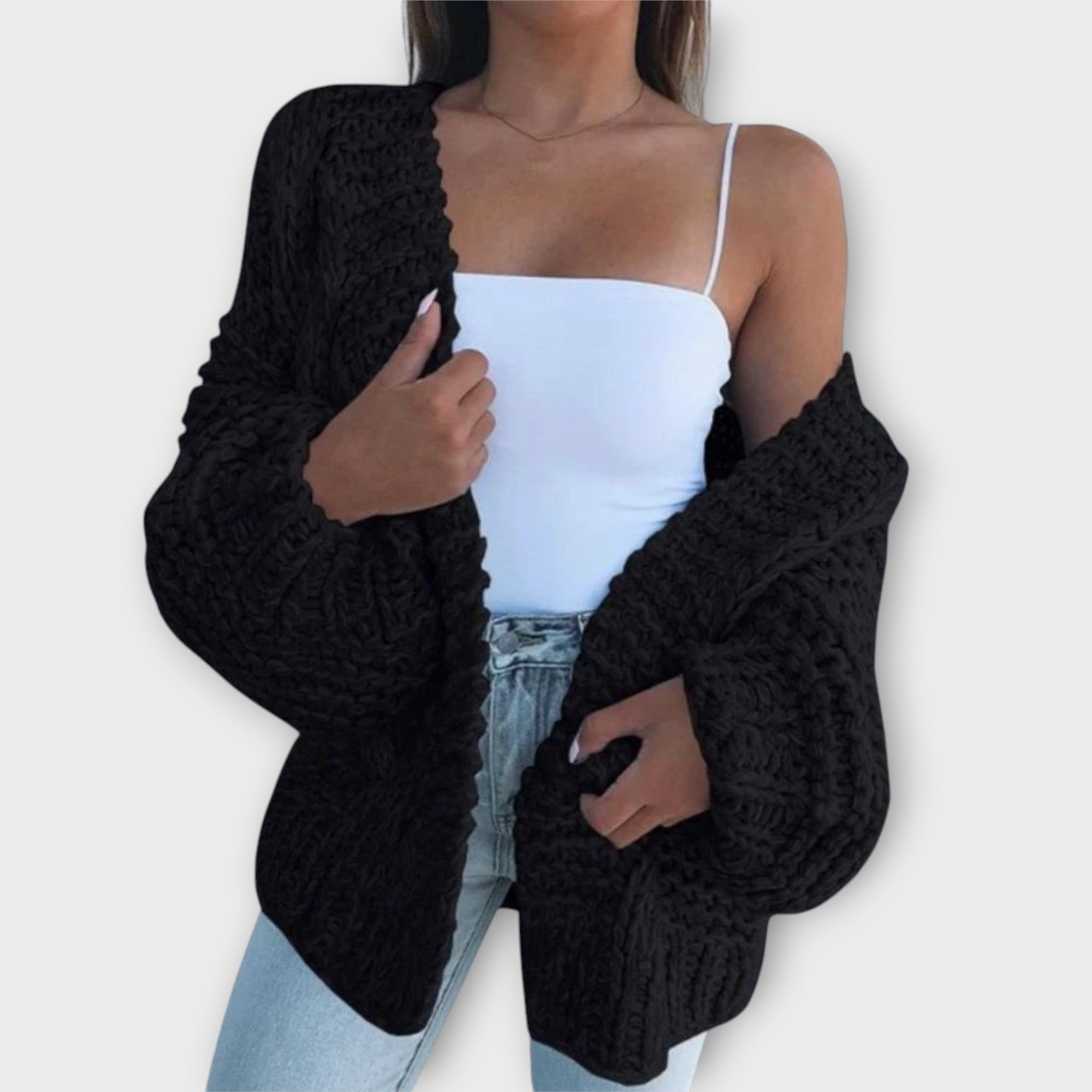 Cozy Chunky Knit Open-Front Cardigan