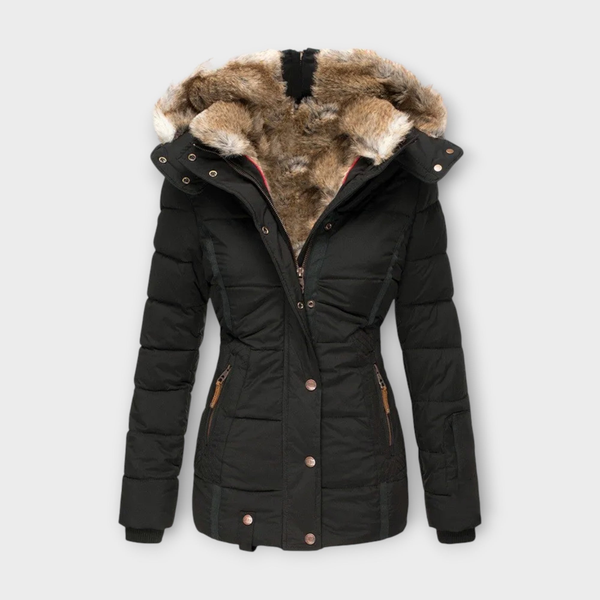 Emine - Comfortable Jacket with Fur