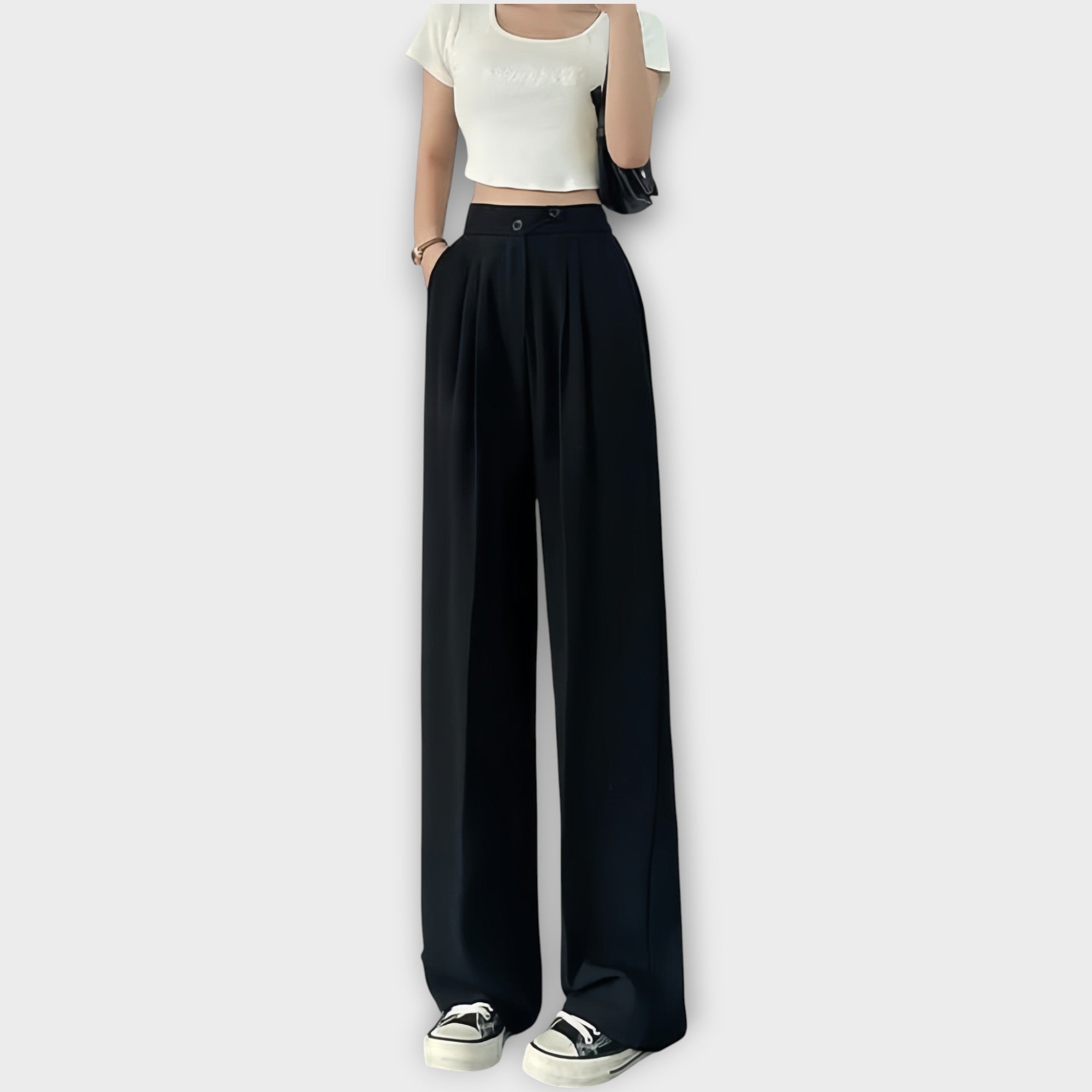 Elegant High-Waist Wide Leg Trousers