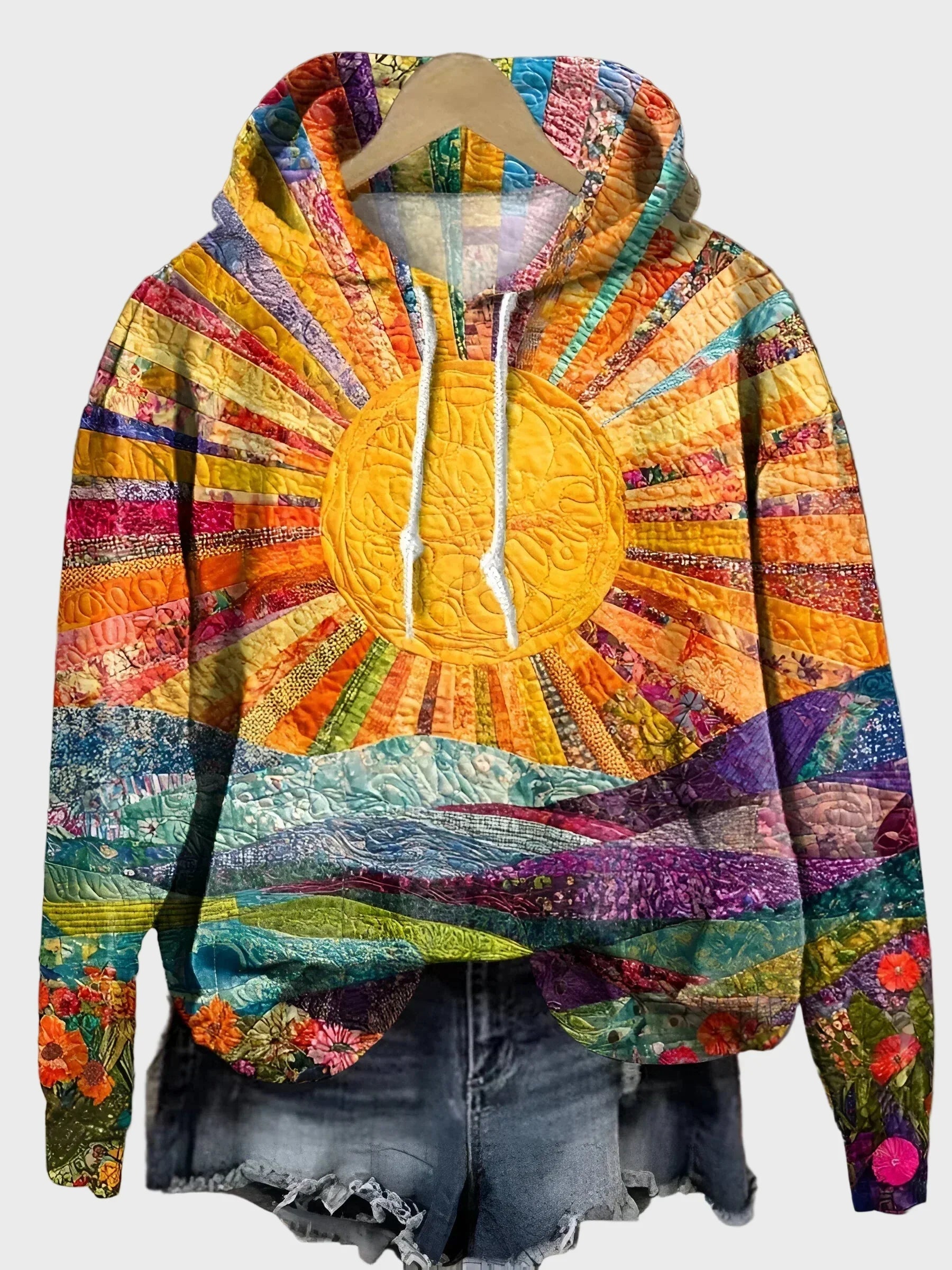 Sunbeam Pattern Hoodie