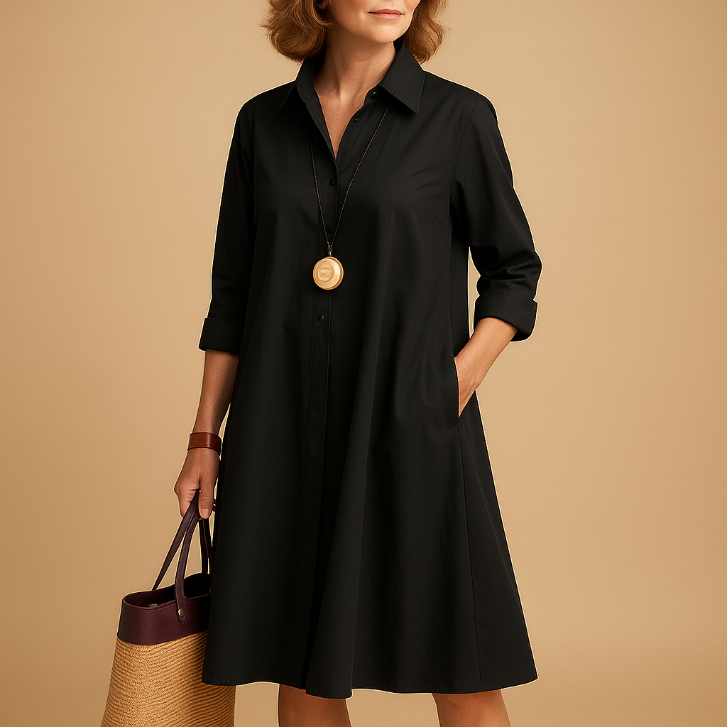 Polo-jurk voor dames met stretch, ademend materiaal en klassieke kraag, ideaal voor dagelijks gebruik of smart-casual outfits.