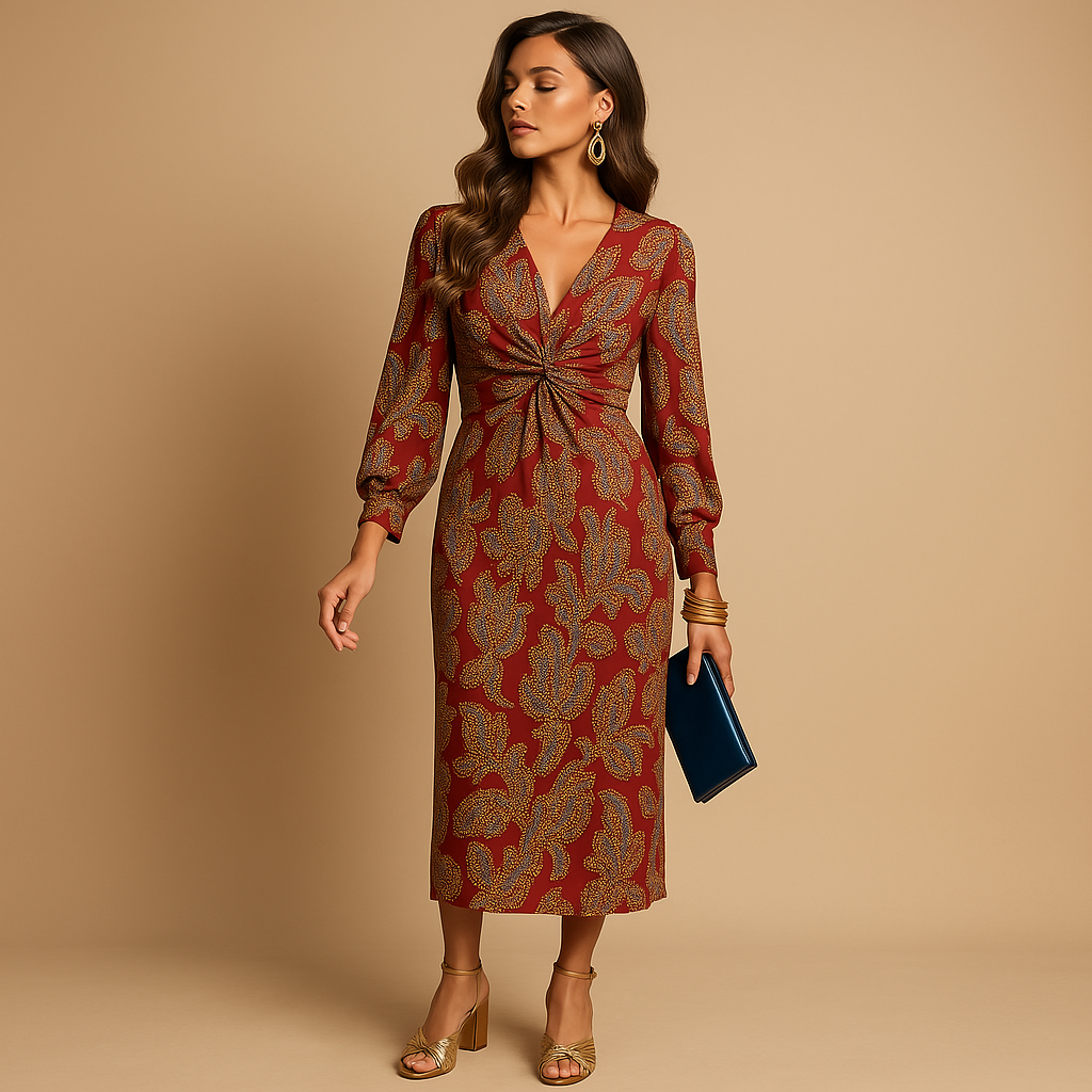 Elegante damesjurk met flatterend silhouet en tijdloos design, geschikt voor formele en dagelijkse gelegenheden.