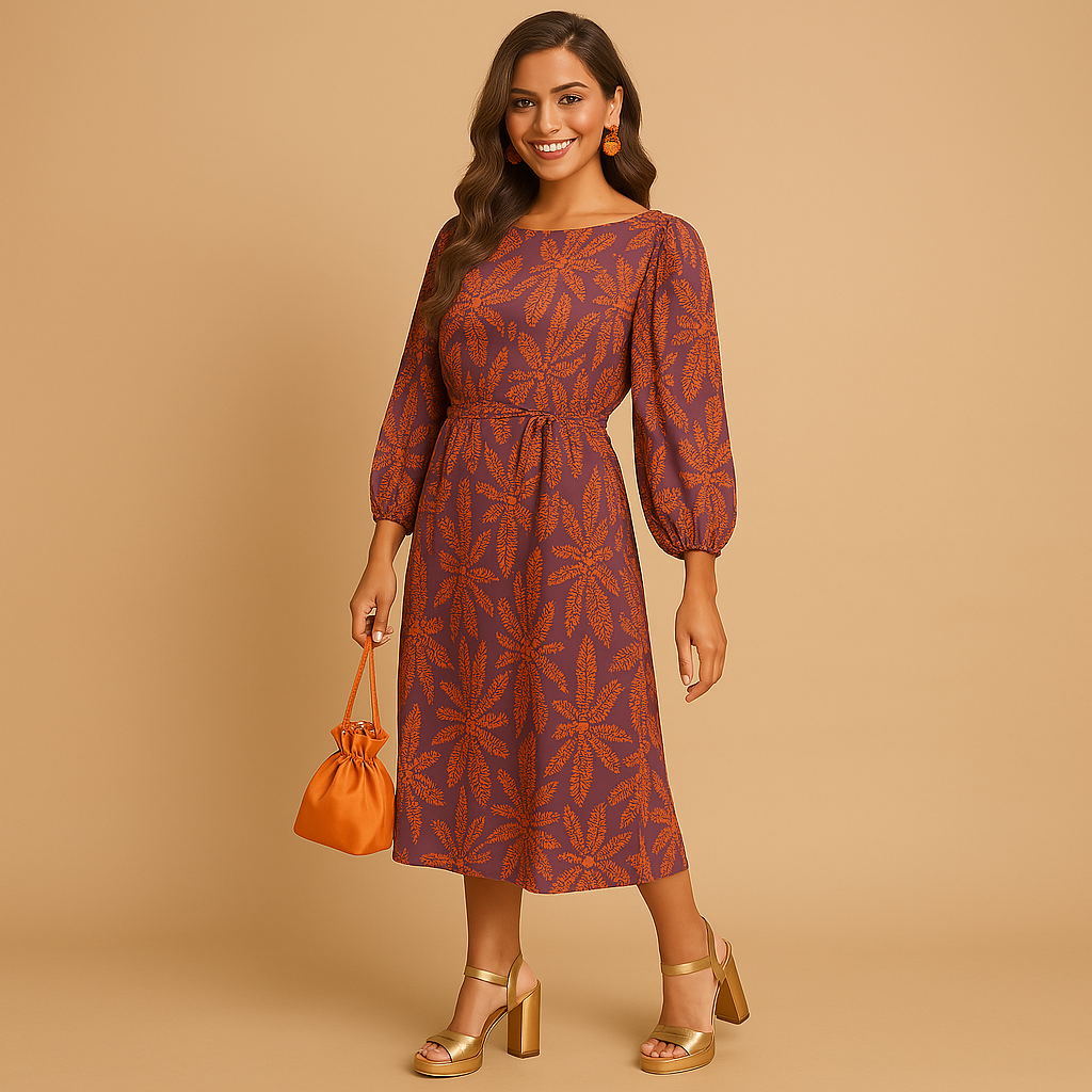 Elegante damesjurk met flatterend silhouet en tijdloos design, geschikt voor formele en dagelijkse gelegenheden.